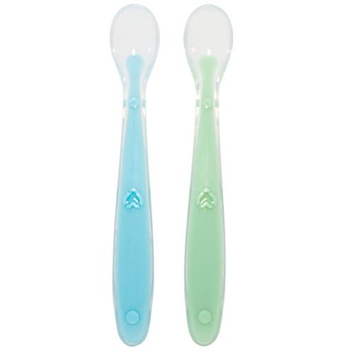 Chicco Colher Silicone 6 Meses+ Rosa x2